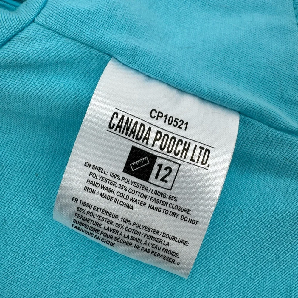 Canada Pooch‎ Clouds Wet Reveal Dog Torrential Tracker Rain Jacket Sz 12 8-12lbs